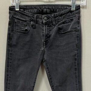 R13 Jeans Kate Skinny in Black Country Made in Italy Style R13W4021-98 Sz 26